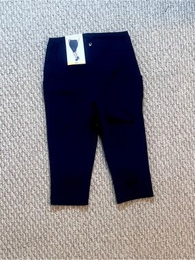 NWT Spyder High-Rise Capri with Pockets - Size S- Black - Gym - Yoga- Running